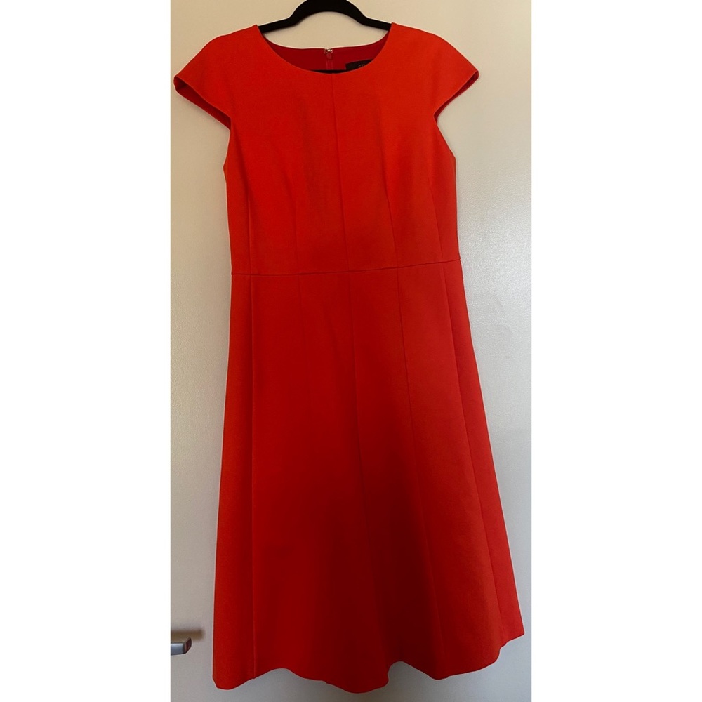 NWT J. Crew | Orange Mathilde A-Line Cap Sleeve Dress, 10